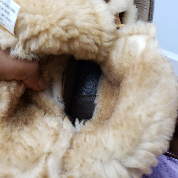 Extreme Snow boot, Sheepskin Waterproof Fur Lined Arctic Real Shearling Boot 7us - Picture 5 of 7